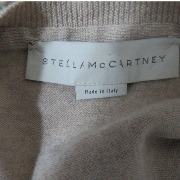 Stella McCartney size 40 Wool Cardigan Sweater Floral Tan Button Down US 4 6 - Picture 2 of 6
